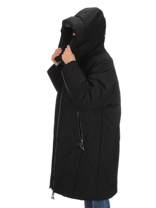 M-9097 BLACK Пальто зимнее женское CORUSKY (верблюжья шерсть)