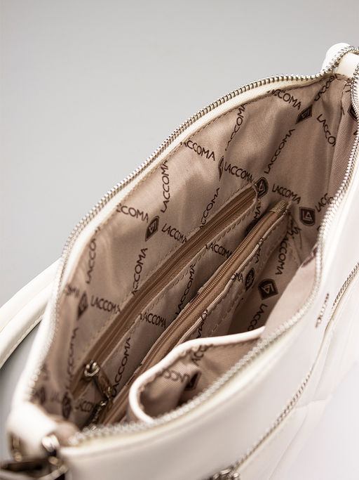 LACCOMA сумка Майя-Ф826-белый эко кожа хлопок фото 8