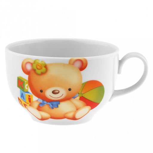 Чашка чайная фарфоровая "Любимые игрушки" 210мл, д8,5см, h6см, форма "Янтарь" (Россия)