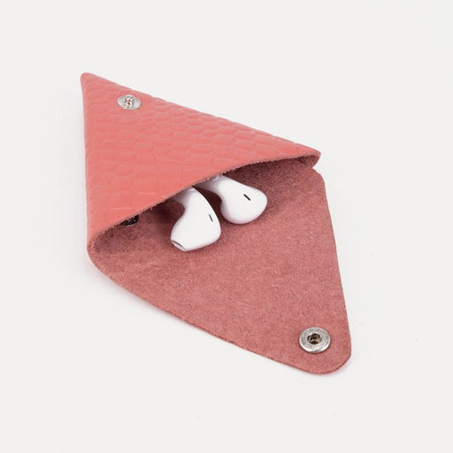 Футляр для монет/наушников на кнопке, цвет розовый - Simaland фото 4