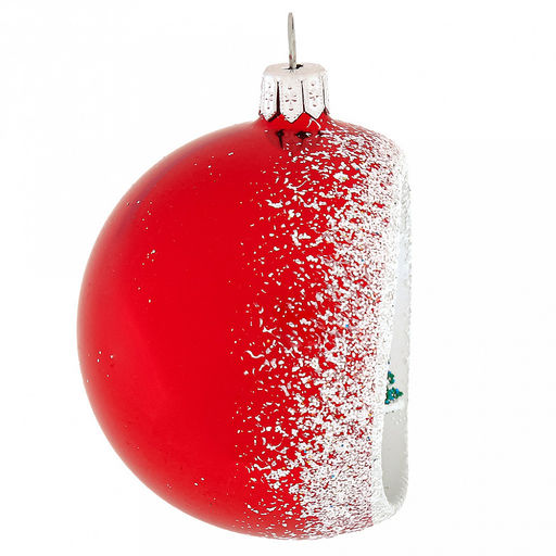 Елочная игрушка шар стеклянная Хвойный д7,5см, с лункой, цвета микс, ручная художественная роспись, подарочная упаковка (Россия) - Домашняя мода фото 3