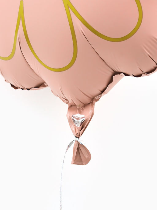 Воздушный шар фольгированный 21 Ромашка. Золотые лепестки, набор 5 шт., розовый сатин - Страна карнавалия фото 4