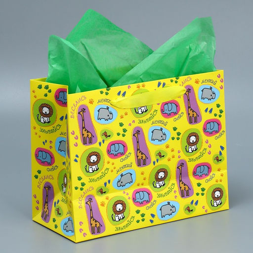 Пакет ламинированный с тишью Улыбайся, MS 23 18 10 см - Дарите счастье фото 3