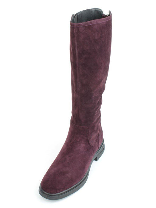 02-FJ632-2M BURGUNDY Сапоги зимние женские (натуральная замша, натуральный мех) - Фабричный китай фото 5