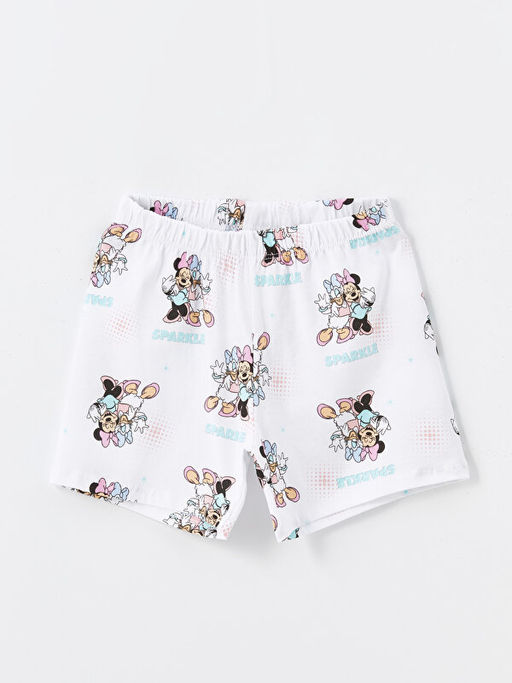 Beli Lastikli Minnie Mouse Bask?l? K?z ?ocuk Pijama ?ort