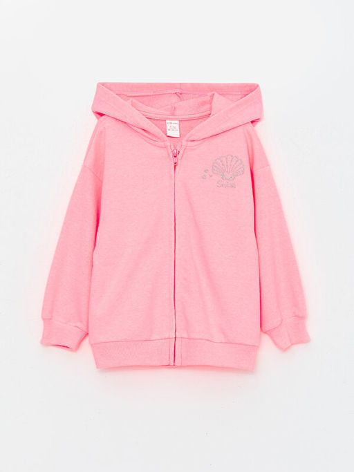 Kap??onlu Uzun Kollu K?z Bebek Fermuarl? Sweatshirt - Waikiki фото 3