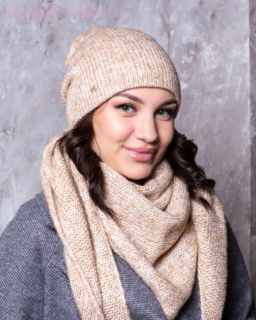 M 1153 S 1153 Комплект женский флис (колпак+косынка) (56-58)