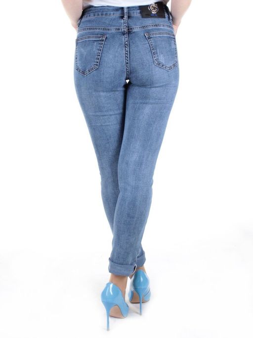 A806 BLUE Джинсы-скинни женские AOTERSS - Фабричный китай фото 6