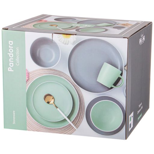 НАБОР ПОСУДЫ ОБЕДЕННЫЙ LEFARD PANDORA НА 4 ПЕР. 16 ПР. МЯТНЫЙ  фото 2