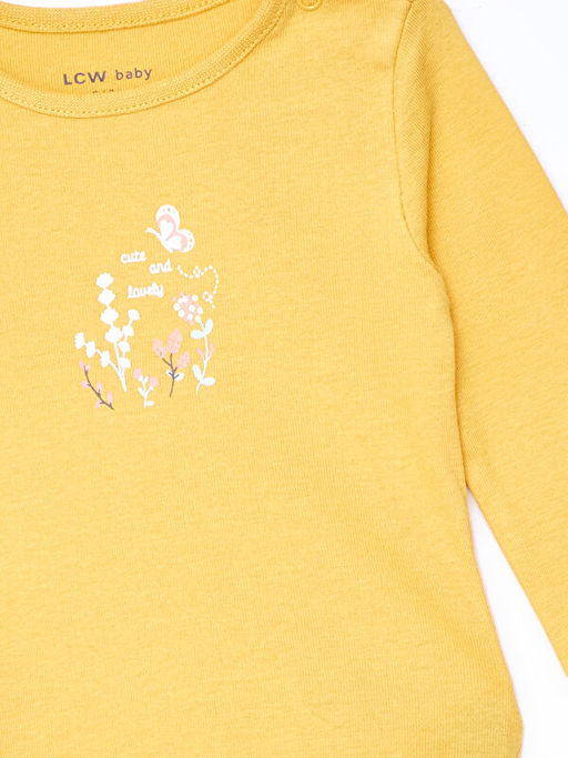 Bisiklet Yaka K?z Bebek ??t??tl? Bodysuit 2li