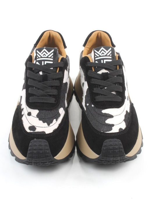 04-PDH362-3 BLACK Кроссовки демисезонные женские (натуральная замша, натуральная кожа)