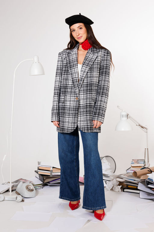 Жакет KOKOdea 7.11.1 черно-белый  фото 5