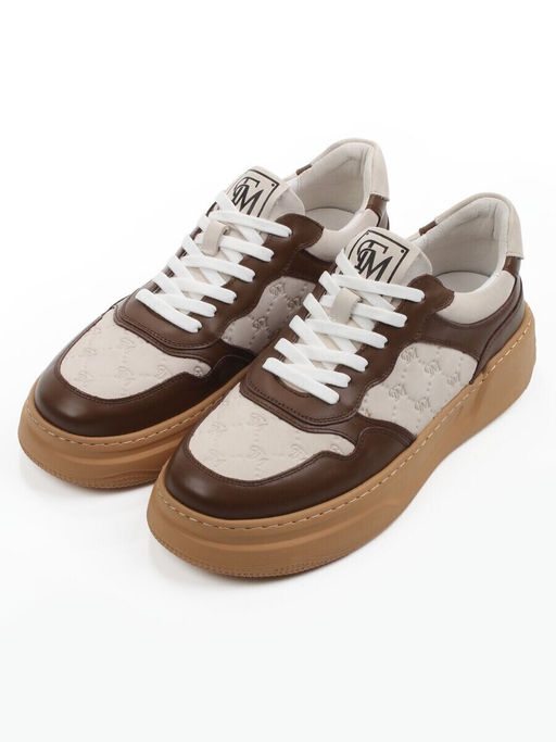 03-X79173-A2 BROWN/BEIGE Кроссовки мужские (натуральная кожа, нубук) - Фабричный китай фото 4
