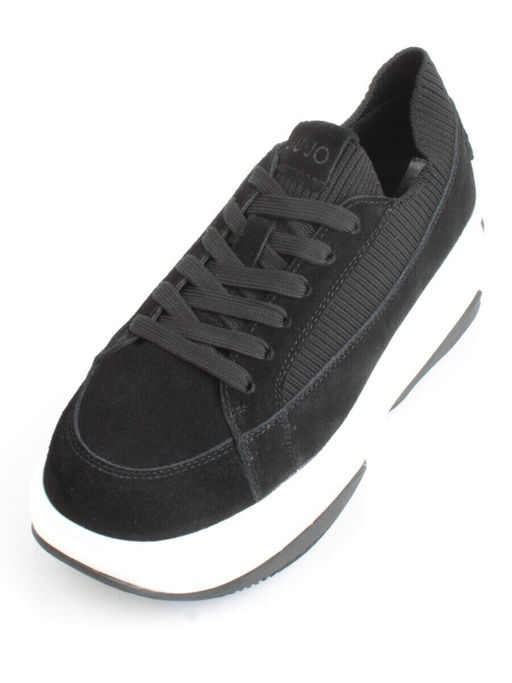 05-A9000-4 BLACK Кроссовки женские (натуральная замша)