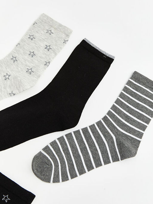 Desenli Kad?n Soket ?orap 5li