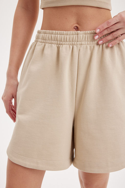 Шорты из 100% хлопка "Беж" женские