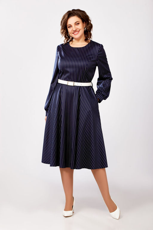 Платье Swallow 810 темно-синий+белая полоска фото 6