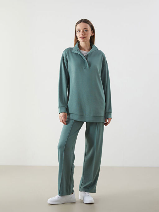 Dik Yaka Kad?n Sweatshirt Tunik