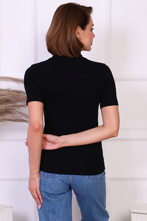 Водолазка женская, рибана с лайкрой (00837, черный) - Плиона фото 13