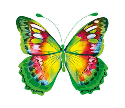 Алмазная мозаика без подрамника "Зелёная бабочка", 15х20 см