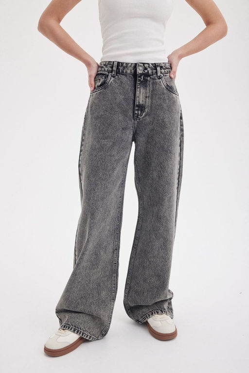 Джинсы Wide fit "Темно-серые" женские
