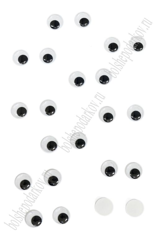 Фурнитура Глазки самоклеящиеся 14 мм (100 шт) SF-7349