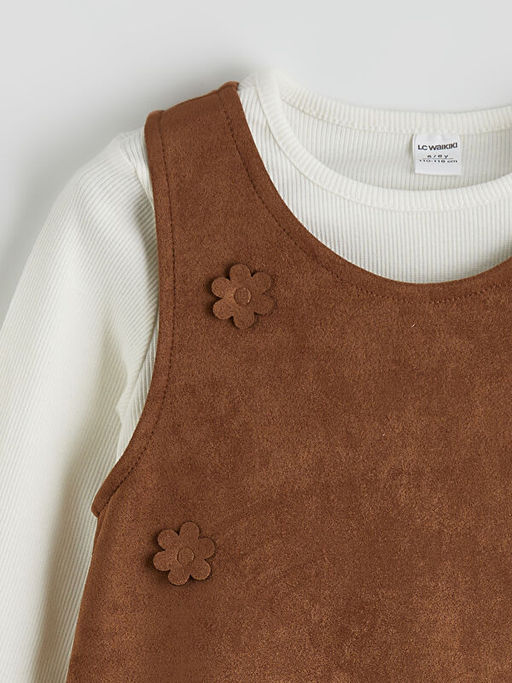 Uzun Kollu K?z ?ocuk Elbise ve Ti??rt