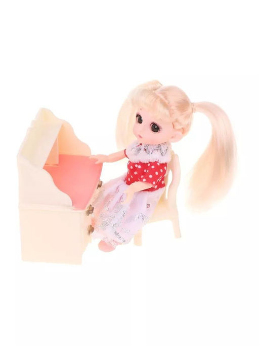 Игр.наб."Модница", в компл. кукла 15см., предм. 2шт., в ассорт., кор.