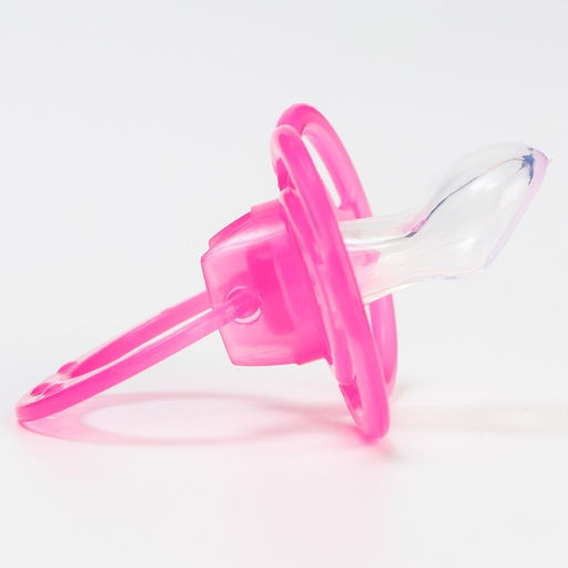 Соска-пустышка ортодонтическая, силикон, от 6 мес., с колпачком, Бантик, цвет розовый - Крошка я фото 3