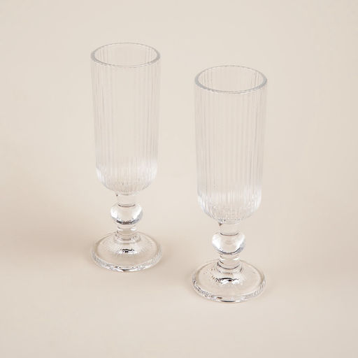 Бокалы для шампанского SL Home «Модерн», 150 мл, 5.5×18.5 см, набор 2 шт., стекло, прозрачные