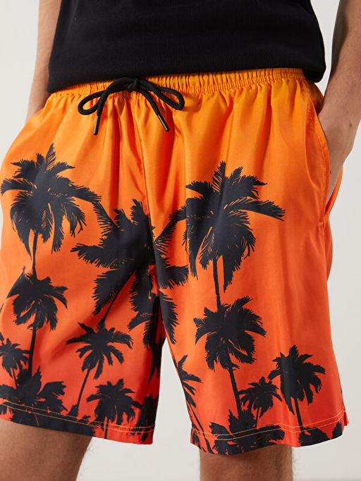 K?sa Boy Desenli Erkek Deniz ?ortu