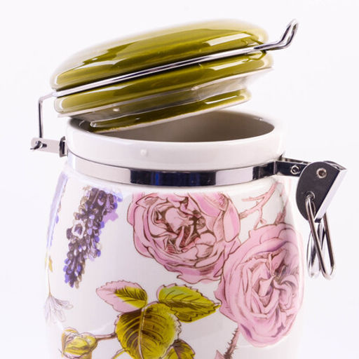 60256 Банка для сыпучих 900мл Розовый сад доломит/металл LR (х24) - Mayer&boch фото 2