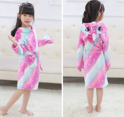 Халатик Волшебный фиолетовый Единорог (детский)