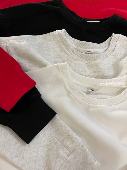 K12317 Свитшот OVER SIZE (плотный хлопок) БЕЛЫЙ