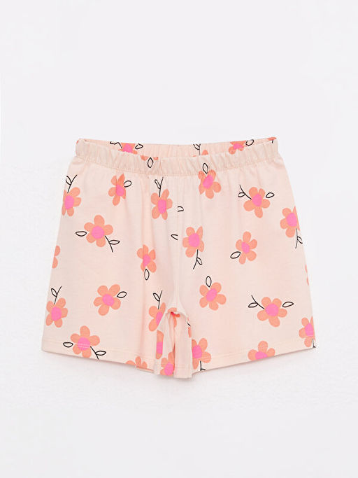 Beli Lastikli Bask?l? Pamuklu K?z ?ocuk Pijama ?ort 2li - Waikiki фото 3