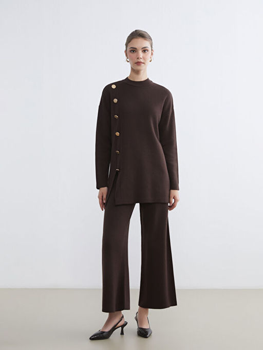 Bisiklet Yaka Kad?n Triko Tunik