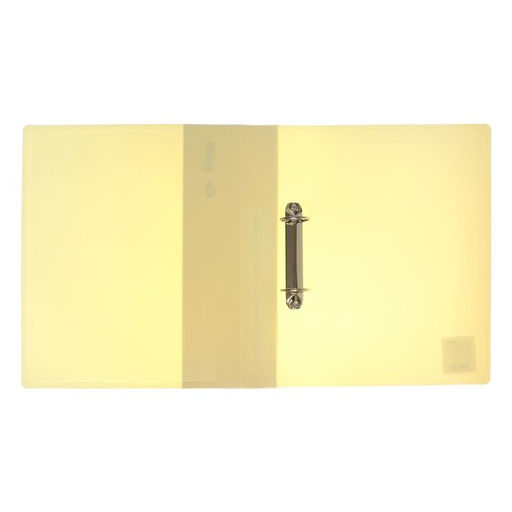 Папка на 2 кольцах А4, Calligrata, 40 мм, 700 мкм, карман на торце, желтая ваниль  фото 2