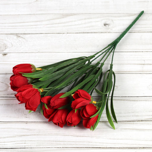 Цена за 10 шт. Цветок искусственный Букет тюльпанов 34 см 6 веток / NT596 /уп 600/ - Галеонтрейд фото 27