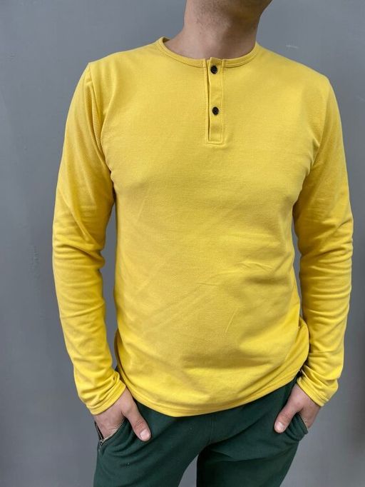 100% ХЛОПОК ПИКЕ Лонгслив мужской