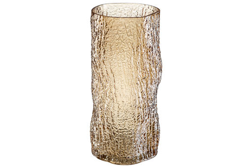 Ваза 14*14*31,5 см 3,9 л, коричневая, стекло