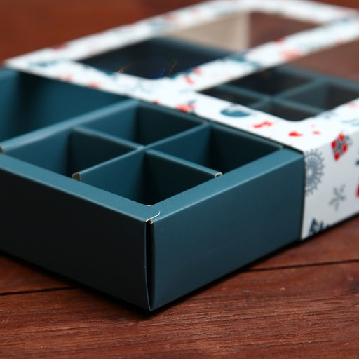 Коробка под 8 конфет и шоколад «С Новым годом!», 17.5×17.5×3.5 см