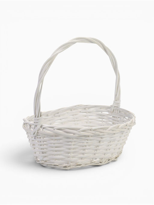 Набор корзин 3 шт ИВА  36x28x13 31x23x12 25x18x10 см ручка h=26/23/20см белый  (10296383)