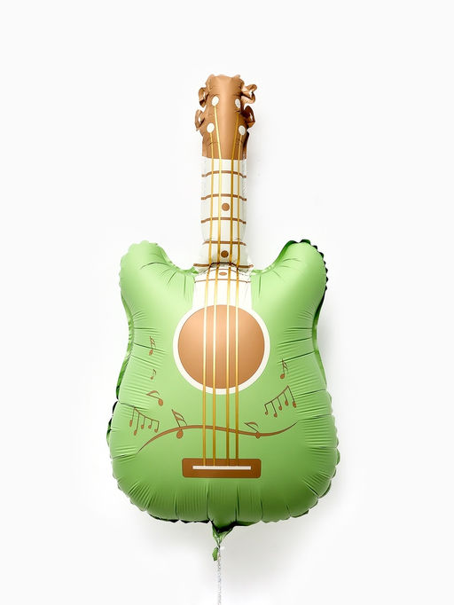 Цена за 3 шт. Воздушный шар фольгированный 35" «Зелёная гитара»