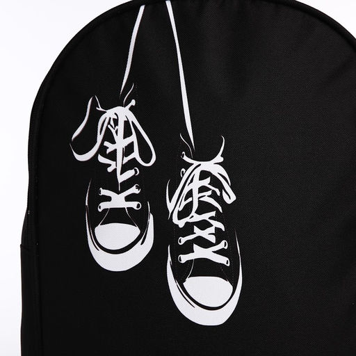 Рюкзак текстильный Кеды, 38х14х27 см, цвет чёрный - Nazamok фото 4