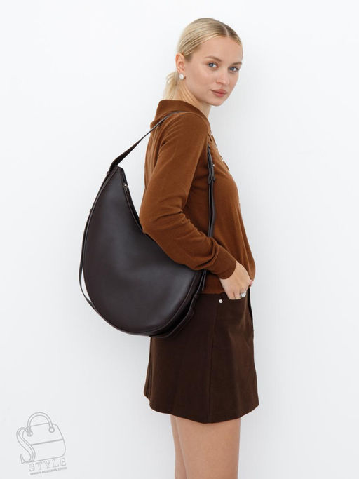 Сумка женская кожаная 1032M coffee Polina&Eiterou