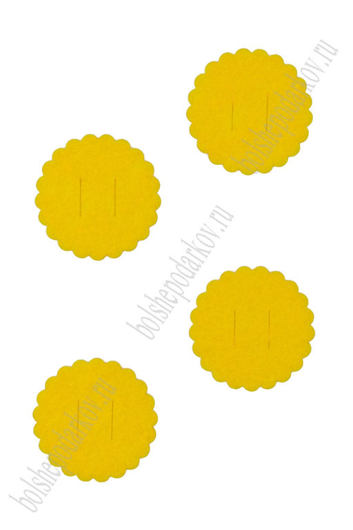 Фетровая основа 4 см (50 шт) желтый