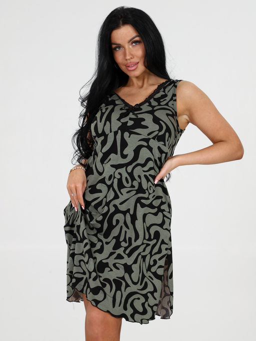 717-С СОРОЧКА ЖЕНСКАЯ (Разводы на хаки) - А-дина фото 5