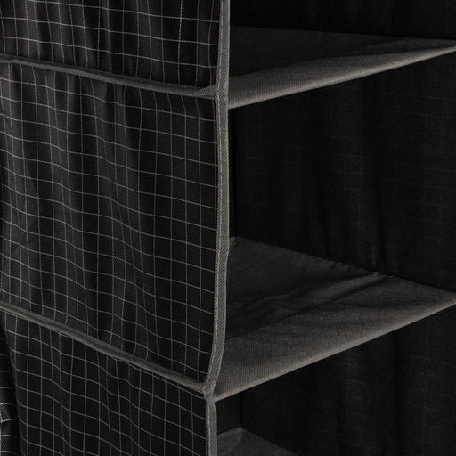 Органайзер подвесной Доляна «Кло», 4 отделения, 30×30×80 см, чёрный