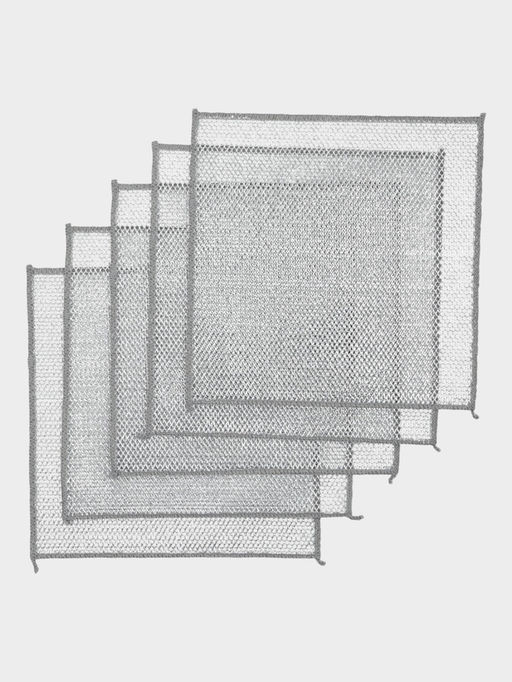 Салфетка металлическая для мытья посуды, однослойная, 25х25 см, набор 5 шт