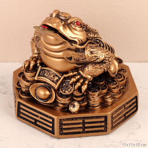 Фигурка Жаба денежная 11,5х11,5х10 см / GN486 /уп 40/ - ГалеонТрейд фото 3